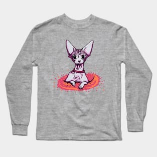 Sphynx Cat in a Blanket Long Sleeve T-Shirt